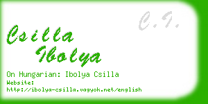 csilla ibolya business card